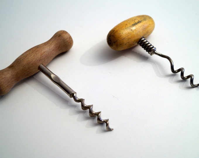 Vintage Wine Bottle Openers.set of Two. Old Corkscrews With Etsy