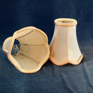 French Vintage pink Lampshades Fabric Covered Lamp Shades Fringed Lampshades  Boho, Shabby chic, Retro Lampshades, lamp shades
