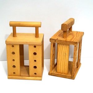 2 x soporte de madera vintage sueco Correo/Caja/Servilletero Idea de regalo Decoración rústica del hogar Decoración vintage del hogar Soporte de madera orgánica Suecia