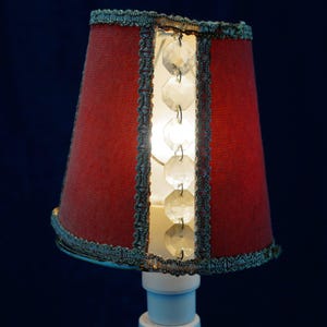 French Vintage Lampshades, Fabric Covered Lamp Shades Fringed Lampshades  Boho, Shabby chic, Retro Lampshades Fringe lamp shades