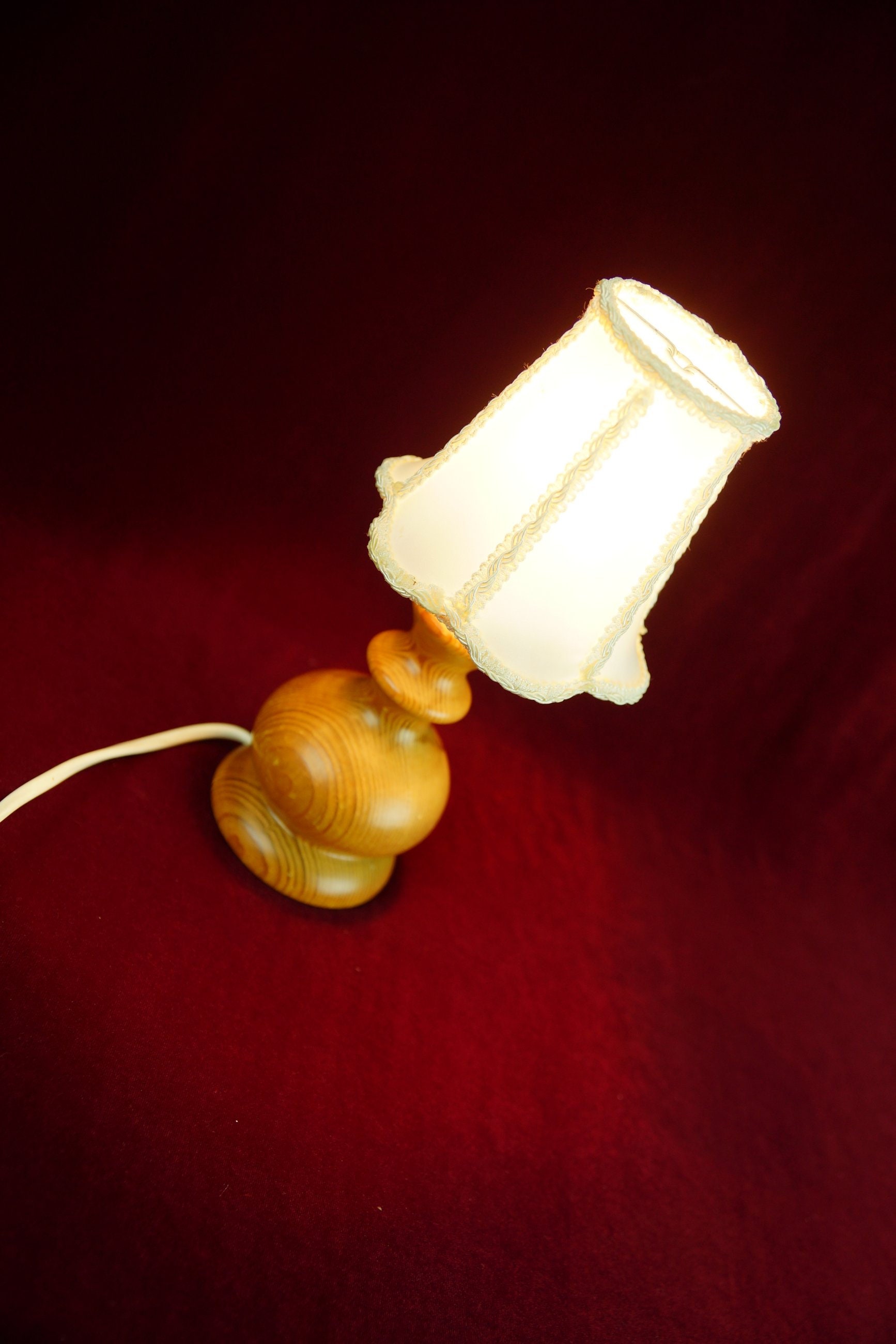 Vintage Table Lamp Antique Wooden and small Lamp Desk Lamp Etsy