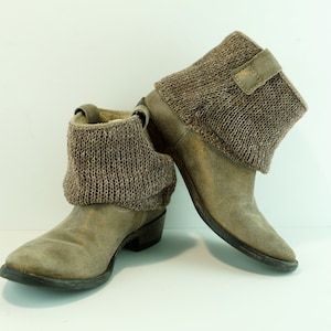 Vintage Lace Enkellaarzen, Dameslaarzen Echt leren laarzen Eur maat 37