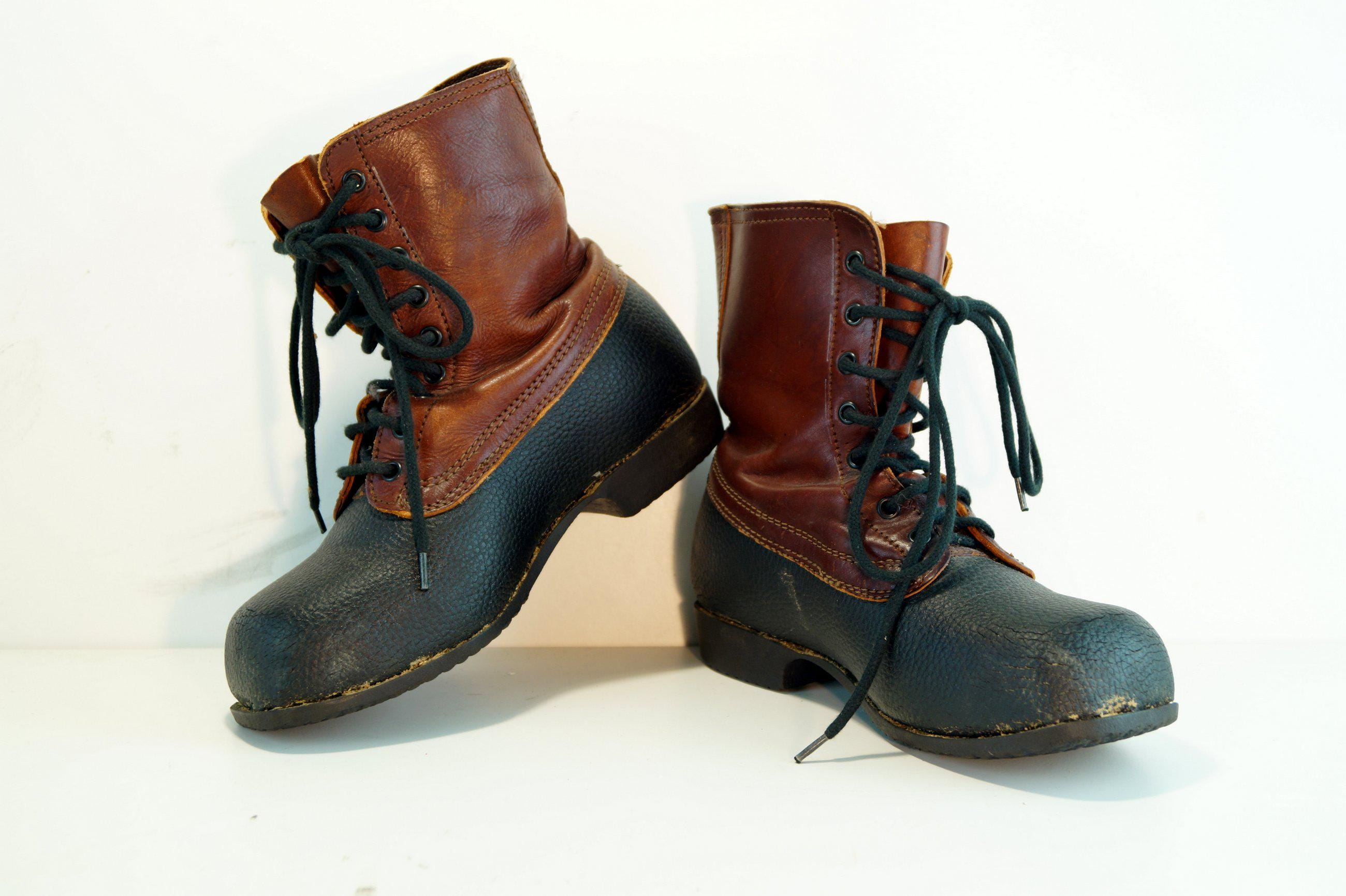 Vintage Swedish Military Leather Boots - Tretorn Canvas  display picture 1