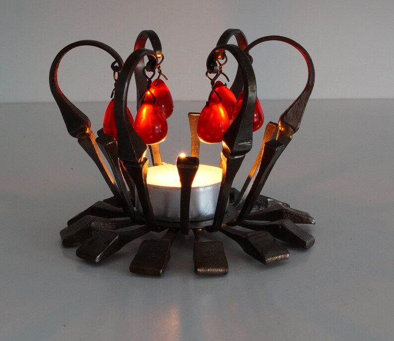Vintage Iron Candle Holder Swedish Wrought Solid Iron Handmade Etsy
