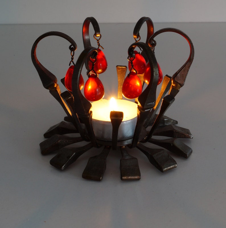 Vintage Iron Candle Holder Swedish Wrought Solid Iron Handmade Etsy