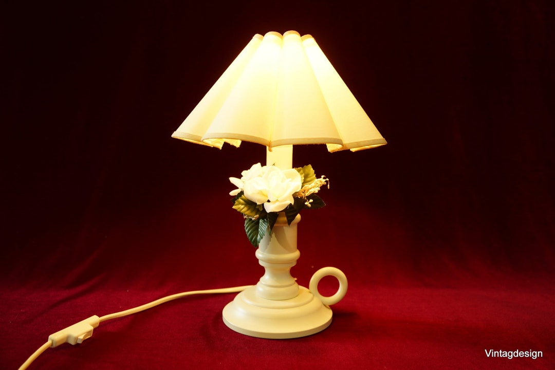 Vintage Table Lamp, Antique Wooden Lamp, Desk Lamp, Wood Lamp, Piano