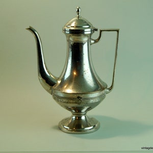 Antieke handgemaakte blikjes Vintage koperen theepot met koperen handvat Mid Century Koperen theepot Blikjes Oude emmer vintage koffiepot shabbychic