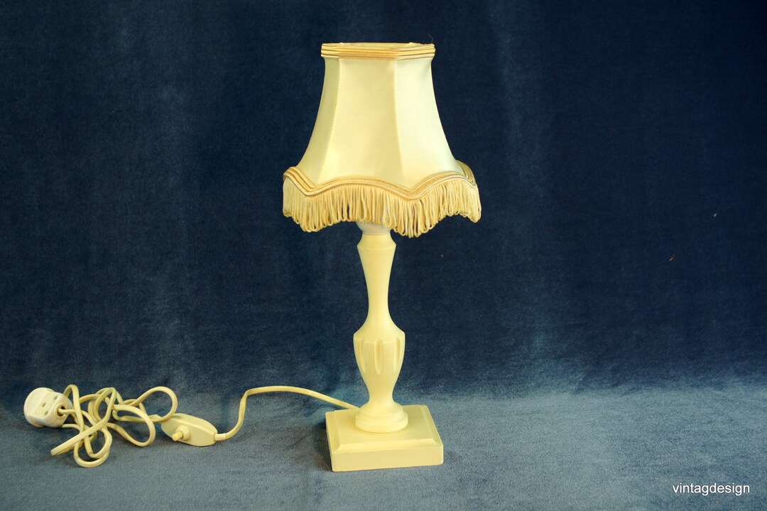 Vintage Table Lamp, Antique Wooden Lamp, Desk Lamp, Wood Lamp, Piano