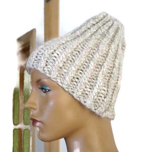 Vintage Knitted womens hats  Knit hat women 100% mohair knit hat Light Gray Womens Knit Winter Hats, Womens Knit Hats, Knit Womens Hats