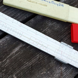 Aresto Ruler Vintage Calculation Marked Aristo Calculation Logarithm Ruler With ...