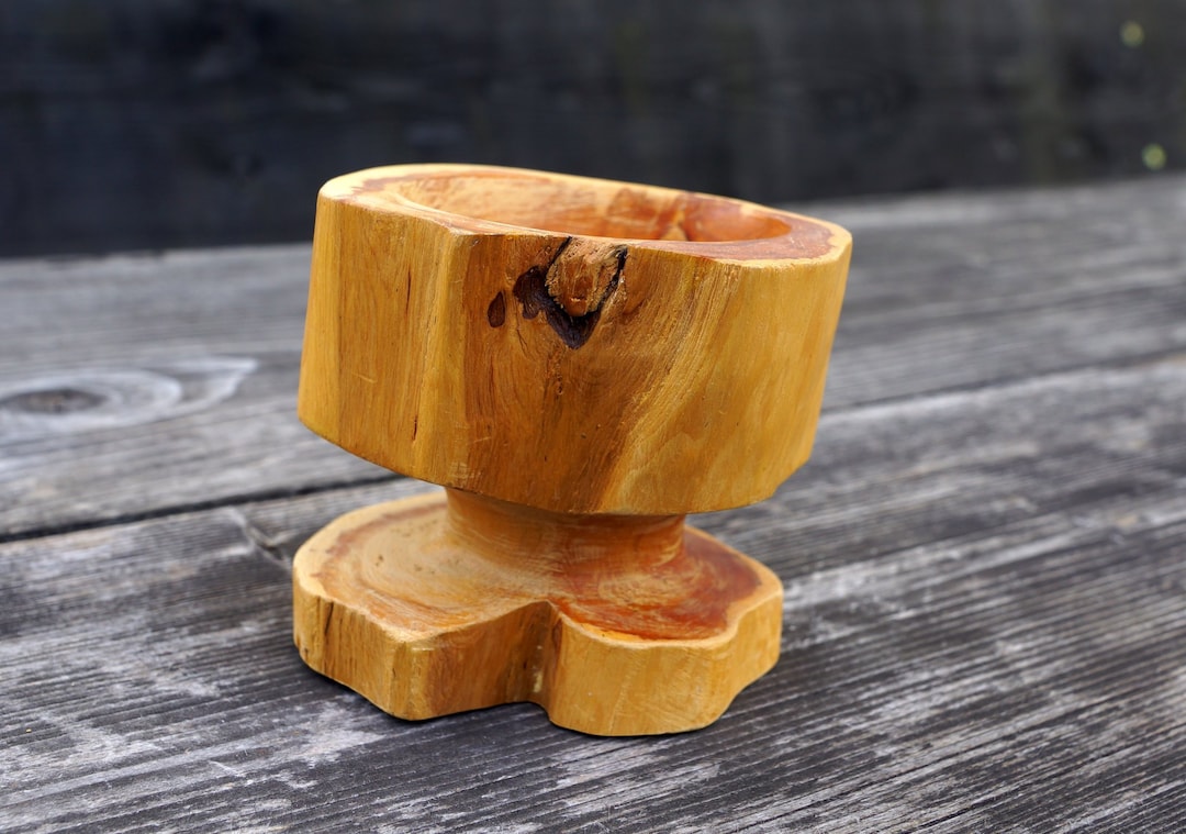Vintage Turned Wood Cup: Rustic Farmhouse Decor - Etsy
