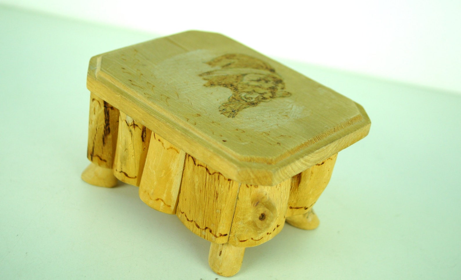 Vintage schwedische Holz Behälter Schüssel Wanne mit Deckel. | Etsy