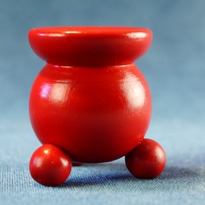 Vintage Red Wooden candle holders Swedish Natural Handmade Farmhouse decor Scandinavian Design Christmas Table Decor
