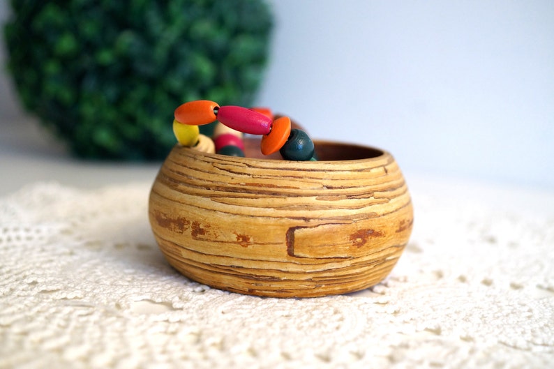 Vintage Swedish Birch Bark and wood Jewelry Box Hand Made wooden and Birch Bark Basket Organic Box Scandinavian folk art Round wooden box