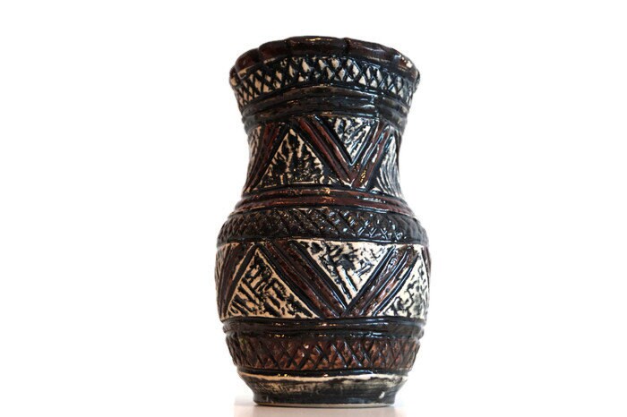 工芸品 Vintage Bay Keramik West German Vase Bay Keramik Ceramic. Vintage Ceramic Vase. West German
