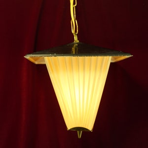 Vintage Swedish Brass Pendant Lamp: Scandinavian Rustic Home Decor