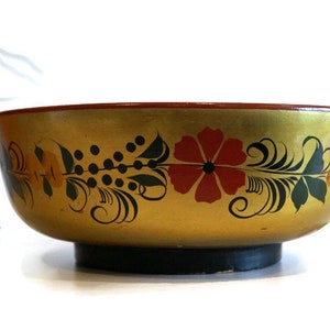 Floral painted Wooden bowl, Rustic decor Country decor, decorative tray Handcarved wood bowl Vintage cottage decoration shabby shic decor
