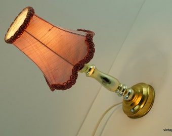 Lampada da tavolo vintage in ottone: lampada da comodino in stile boudoir italiano