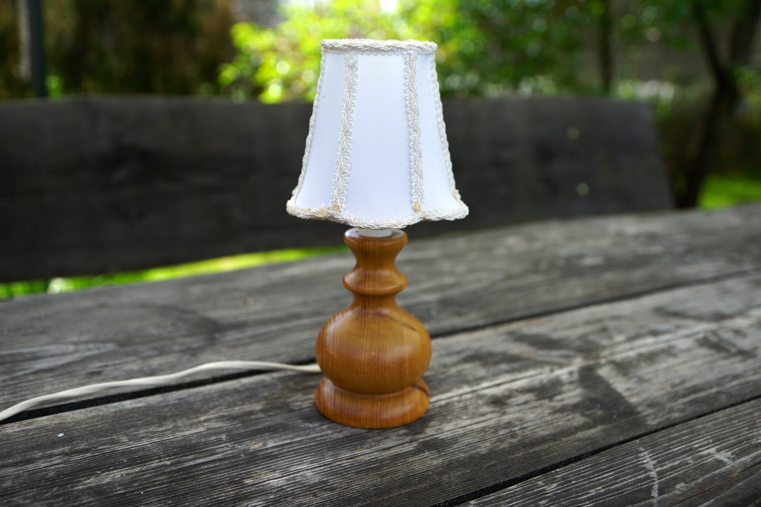 Vintage Table Lamp Antique Wooden and small Lamp Desk Lamp Etsy