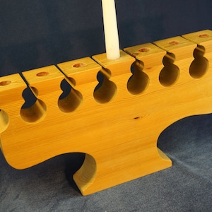 Vintage Zweedse kerstkandelaar Traditionele volkskunst Houten Kandelaar Scandinavisch design Scandinavische woondecoratie Gedraaide Houten Kandelaar