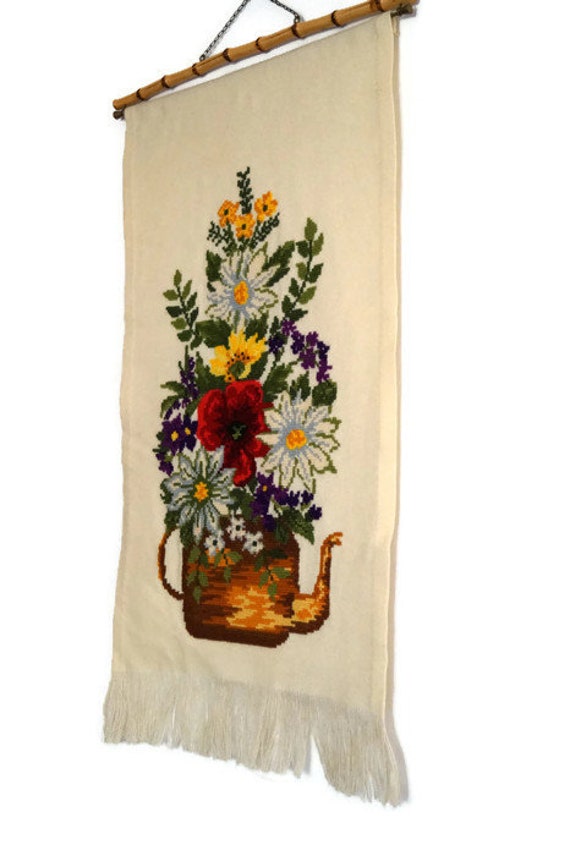 Retro Wandbehang Floralen Wohnkultur Teppiche Jahrgang Kunst Wolle