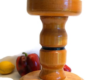 Vintage Wood Pedestal Candleholder Pillar Wood Candle Holder Tall Candle Pillar Home Decor Wedding Decor Wooden Holders Wood planter holder