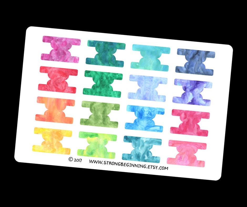 Watercolor Divider Tab Stickers Planner Stickers Bullet | Etsy