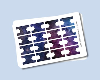 Galaxy Planner Tab Stickers, Bullet Journal Dividers
