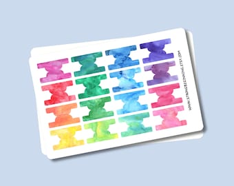 Watercolor Divider Tab Stickers, Planner Stickers, Bullet Journal Stickers, Page Dividers, Page Tabs, Planner Dividers, Journal Dividers