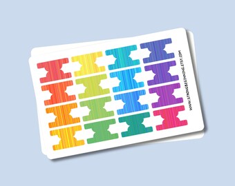 Multi-Stripe Planner Tab Stickers, Bullet Journal Dividers