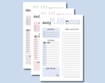Daily Planner Notepad, Undated Daily Agenda, To Do List Memo Pad