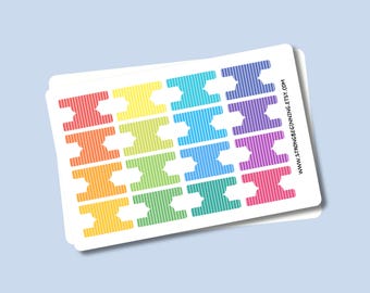 Striped Planner Tab Stickers, Bullet Journal Dividers