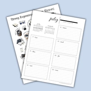 Weekly Planner Notepad with Stickers, Academic Calendar, Dated Memo Pad Organizer