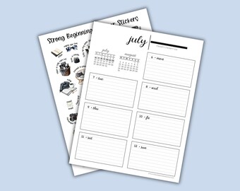 Weekly Planner Notepad with Stickers, Academic Calendar, Dated Memo Pad Organizer