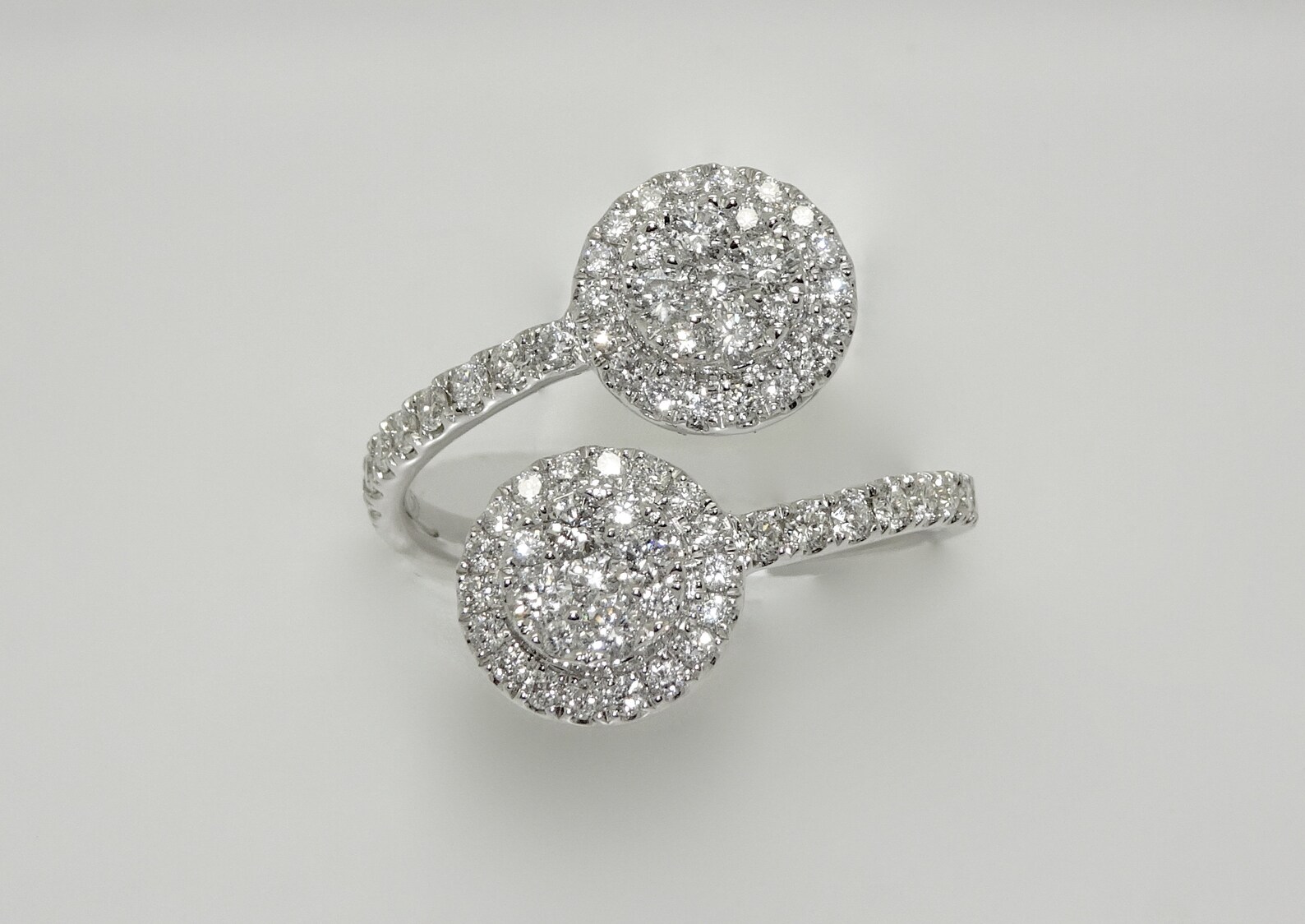 Dualitas Rings 18K White Gold Diamond Cluster Duality Ring - Etsy