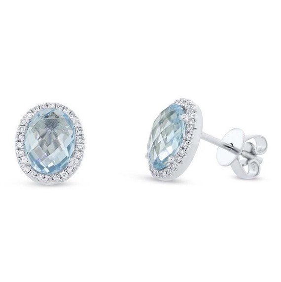 Orecchini Swarovski Orecchini Con Pietra Portafortuna Di Dicembre: Topazio Blu In Zircondia, Per Un Look Elegante E Personale Orecchini Pietra Portafortuna Cristallo - Foto 7