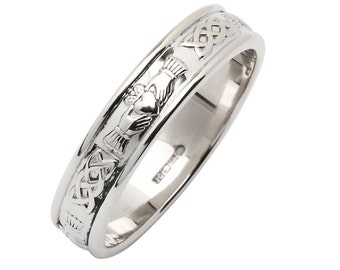 Gents Claddagh Corrib narrow band 4.5mm wide R125-S