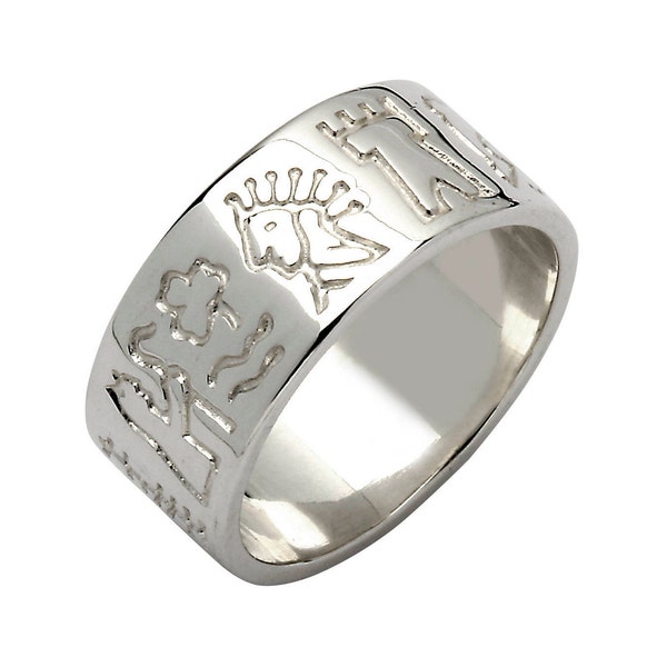 Iconic Ireland History Ring (UNISEX) F70-L/G Sterling Silver