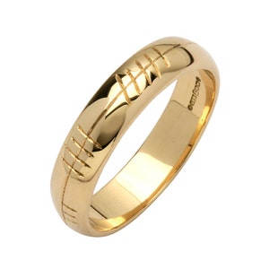 Ogham Personalised 10K Gold Band