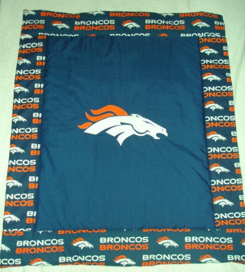 Denver Broncos Baby Crib Blanket Quilt Only Custom Made With Etsy