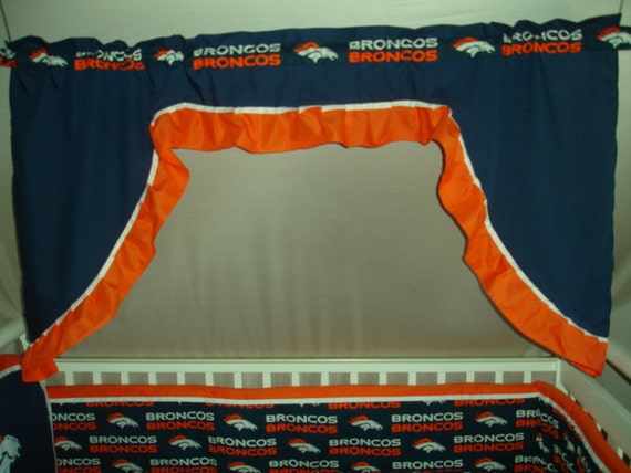 Denver Broncos Custom Made Or Made Bumperless Or In Pink Nursery Baby Crib Bedding Set Made W Nfl Denver Broncos Fabric New