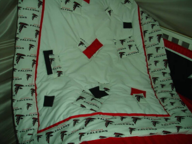 Atlanta Falcons Baby Crib Blanket Quilt Only Custom Made With Atlanta Falcons Baby Crib Blanket Quilt