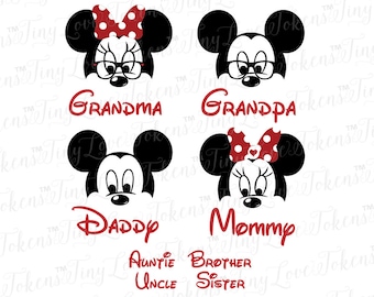 Disney Family plus Alphabet Design (.svg/.dxf/.eps/.pdf/.jpg)