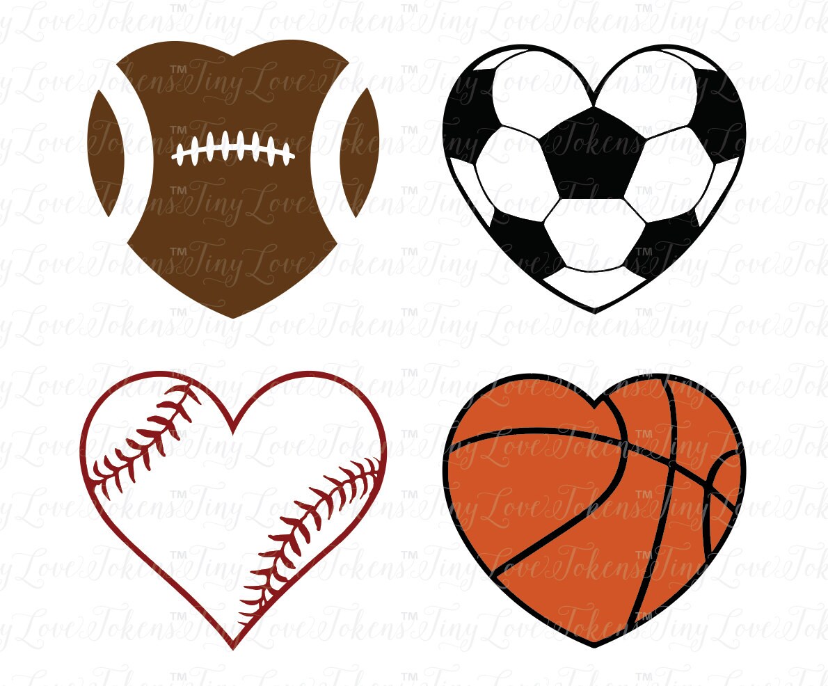 Download I Heart All Sports SVG Design for Silhouette and other ...