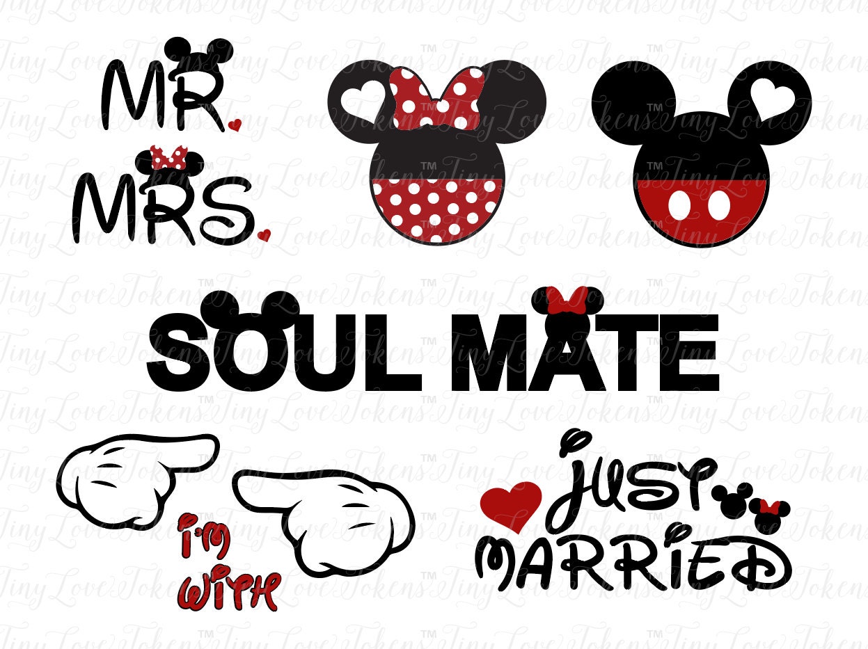 Download Disney Mr. and Mrs. Wedding Anniversary SVG Design for | Etsy