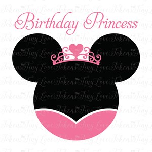 Disney Birthday Princess Design for Silhouette and other craft cutters (.svg/.dxf/.eps/.pdf)