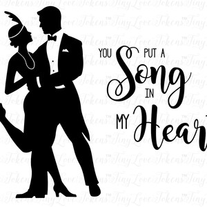 Pones una canción en mi corazón diseño de silueta y otros cortadores de arte (.svg/.dxf/.eps/.pdf)