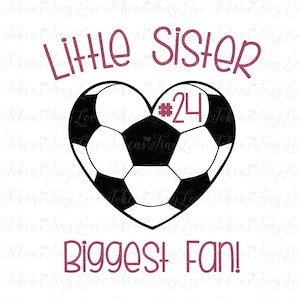 Kleine Schwester Biggest Fan Fußball-Design für Silhouette und andere Handwerk Fräser (.svg/.dxf/.eps/.pdf)