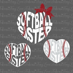 Softball Sister Design for Silhouette and other craft cutters (.svg/.dxf/.eps/.pdf)