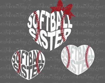 Softball Sister Design for Silhouette and other craft cutters (.svg/.dxf/.eps/.pdf)